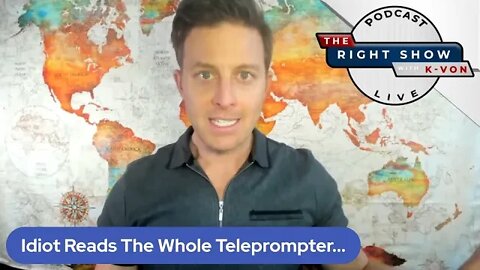 Biden Reads Entire Teleprompter Like An Idiot (host K-von cringes)