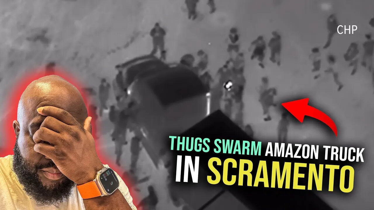 Thugs Swarm Amazon Truck, Driver After Street Race Takeover In Sacramento, Neighbors Pissed Off 🤔