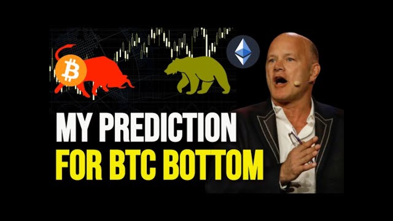 Mike Novogratz This Will Be The Bottom For Bitcoin Crash