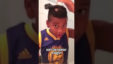 KID GIVES HIMSELF A HAIRCUT! GONE WRONG!!!
