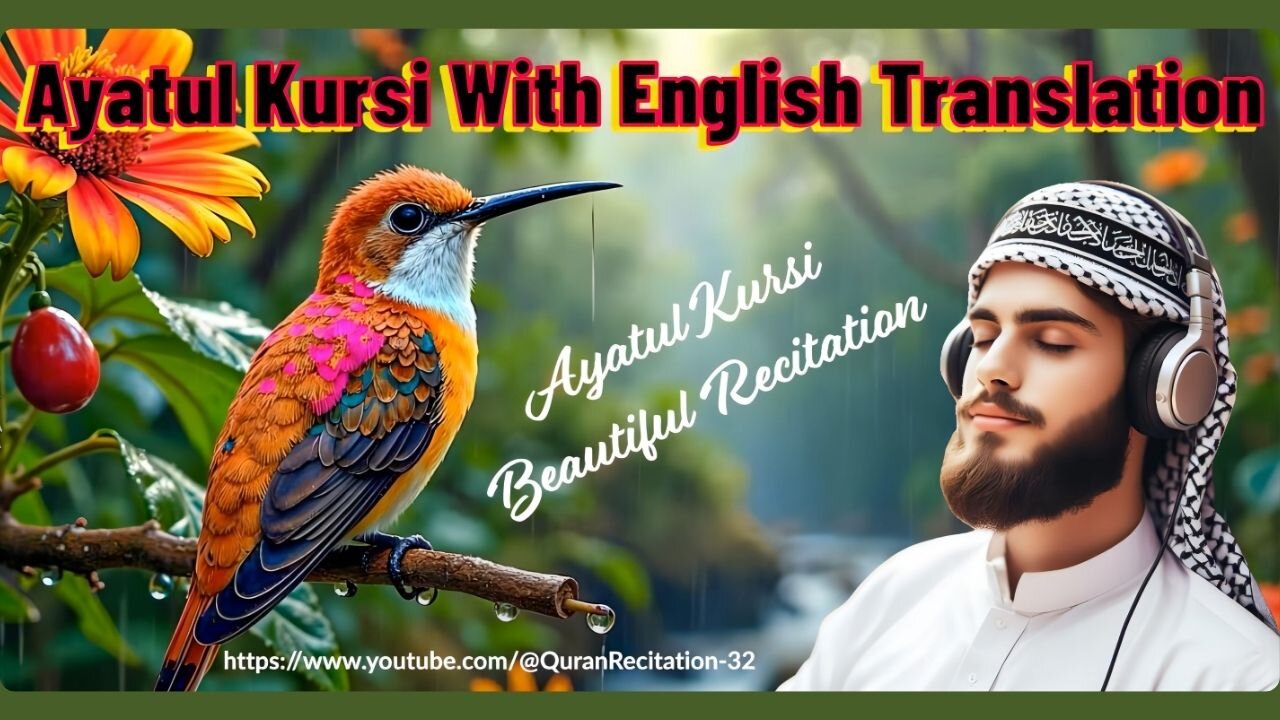 AYAT AL-KURSI | آيَةَ الْكُرْسِيِّ |QURANRECITATION-32| ARABIC AND ENGLISH | آيَةَ الْكُرْسِيِّ