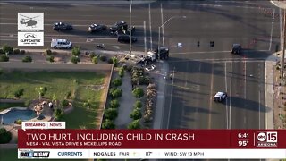 Toddler, woman injured during crash in Mesa