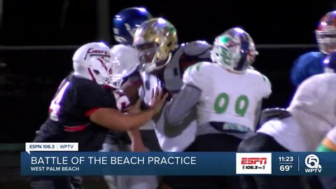 Battle of the Beach practices in motion