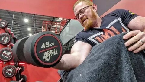 45kg Single Arm Curls