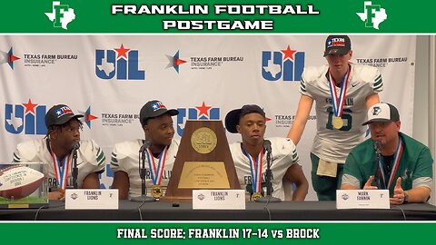 Franklin State Championship Press Conference