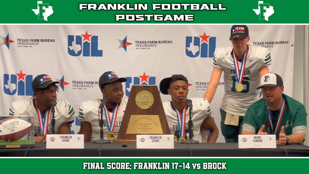 Franklin State Championship Press Conference