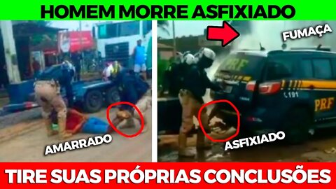 (CENAS FORTES) 3 PRFs são flagrados despejando gás em homem dentro de viatura e ele mor...