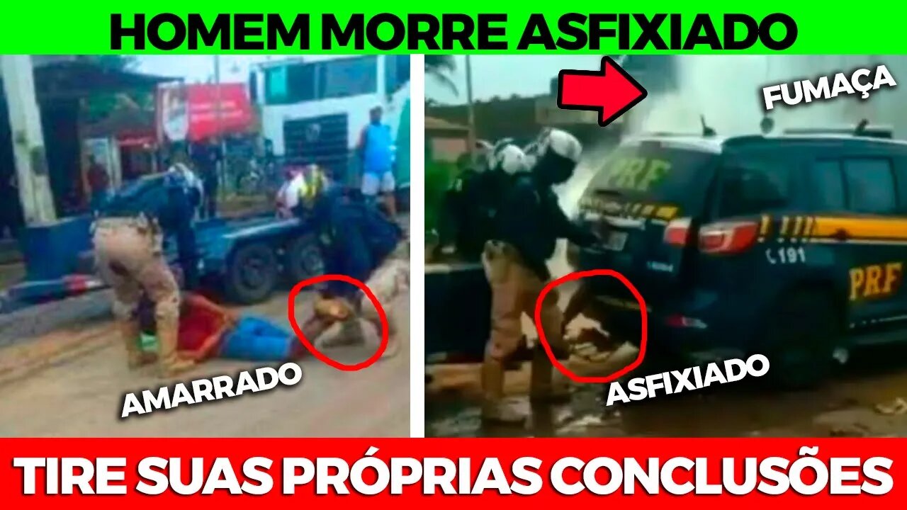 (CENAS FORTES) 3 PRFs são flagrados despejando gás em homem dentro de viatura e ele mor...