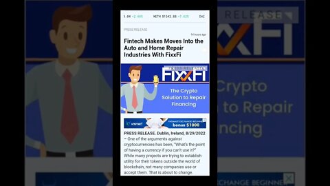 Fintech Makes Moves Into the Auto and Home Repair Industries With FixxFi #cryptomash #crypto