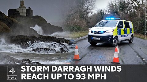 Storm Darragh: Man dies after tree falls on van