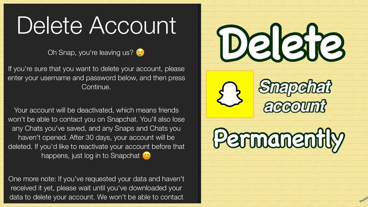 How to Delete snap chat Account Permanently || Easy steps 💯