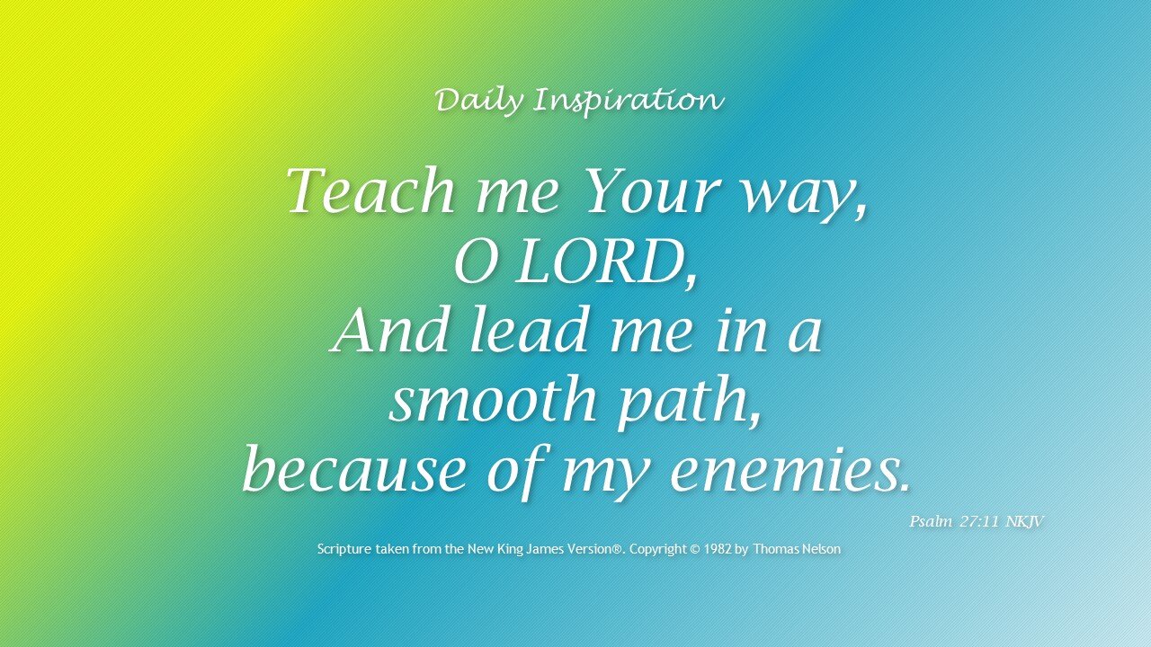 One Minute Devotional -- Psalm 27:11