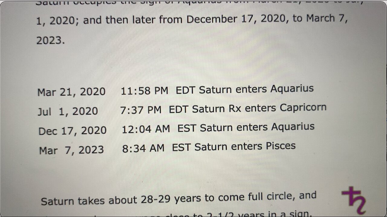 The Pandemic Started When Saturn Entered Aquarius (Astrology)