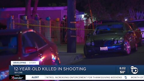 12-year-old killed in Skyline shooting