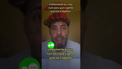 Tico Santa Cruz: Infelizmente a gente vive num pais que tem que trabalhar