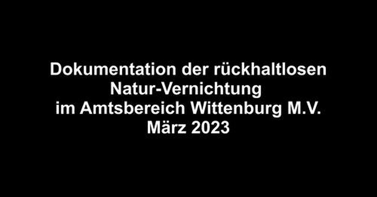 Dokumentation der Natur-Zerstörung Amtsbereich Wittenburg M.V. März 2023