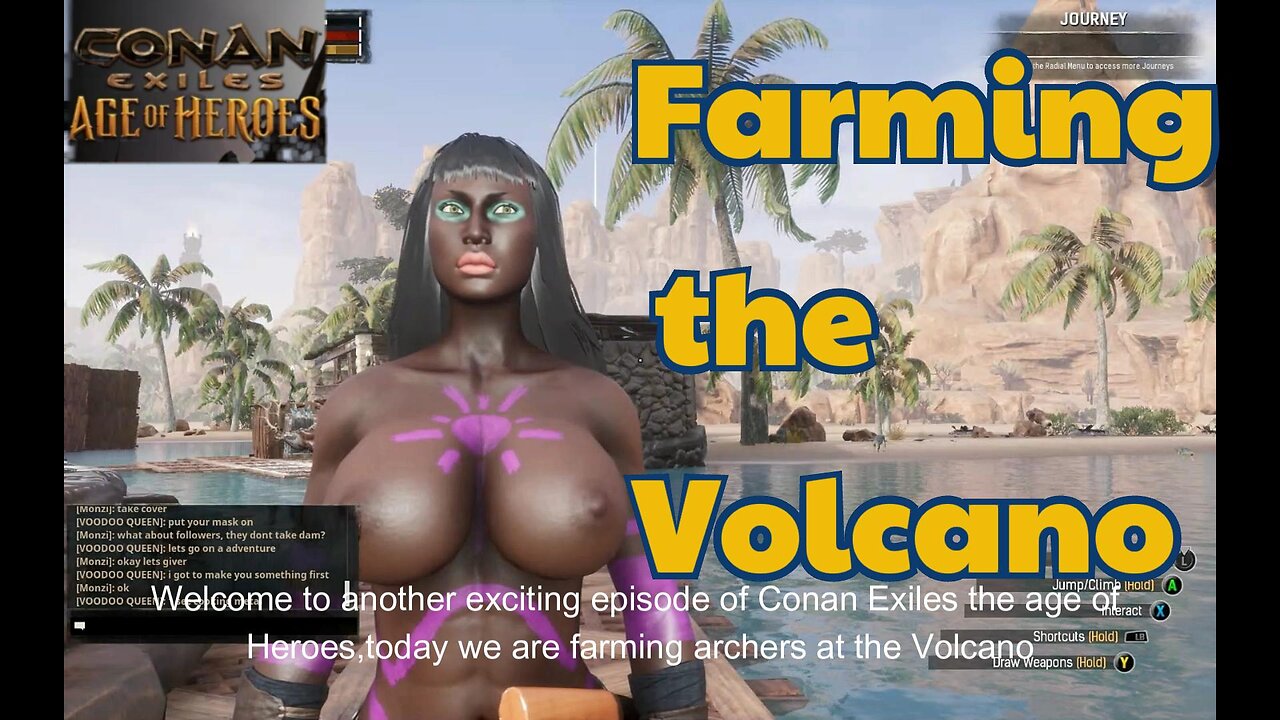 Conan Exiles, Farming the Volcano , Bouncing, Busty, Boobs, breast expansion, fate tits