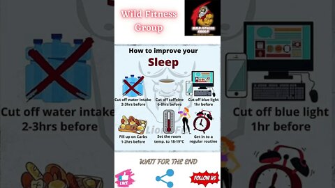 🔥How to improve your sleep🔥#shorts🔥#wildfitnessgroup🔥11 July 2022🔥