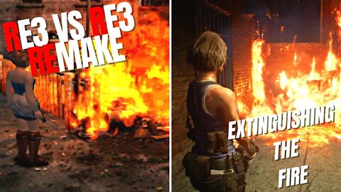 RE3 vs RE3 Remake: Extinguishing The Fire