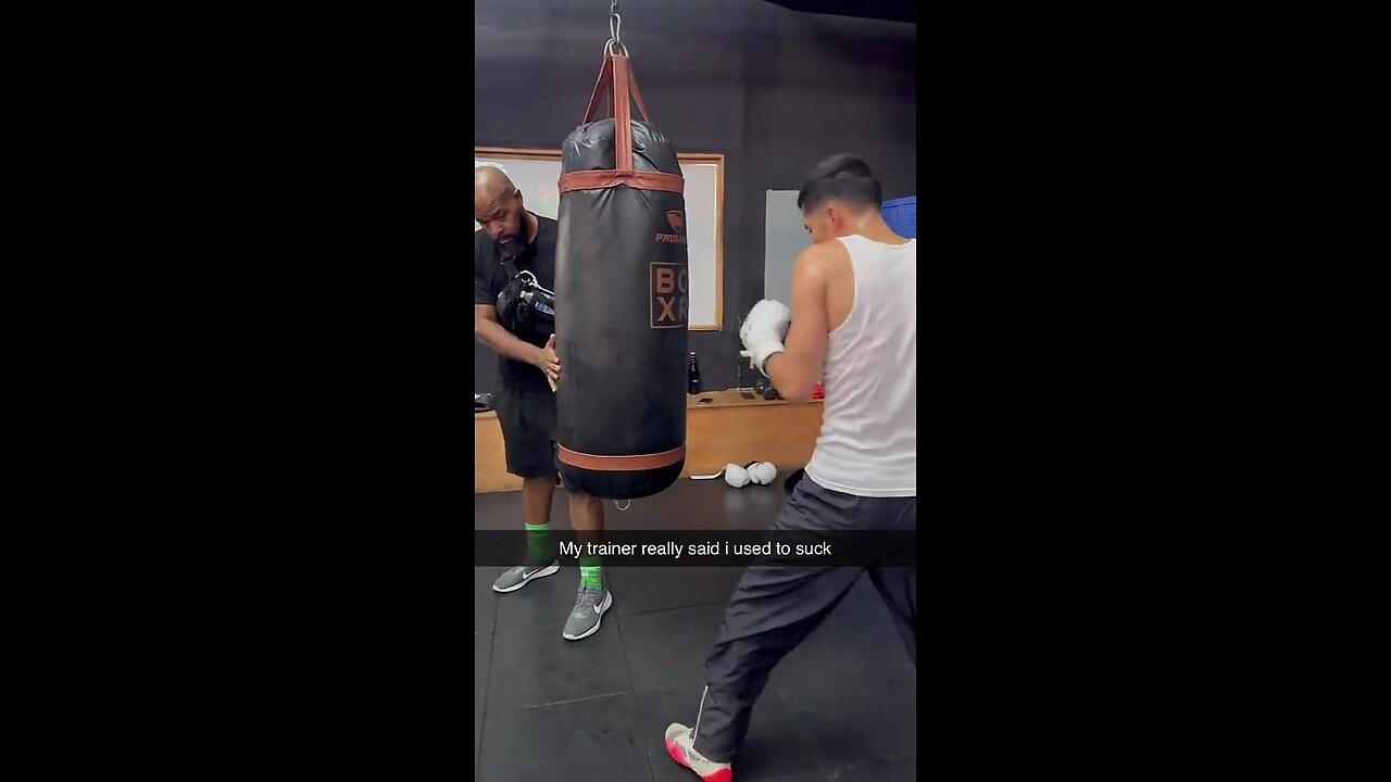 Sneako hitting the Bag