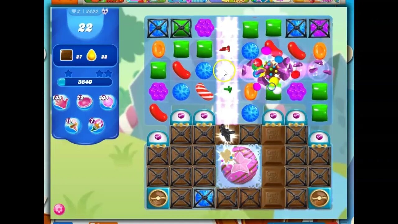 Candy Crush Level 2455 Talkthrough, 29 Moves 0 Boosters