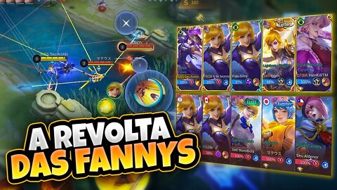 JOGAMOS COM 10 FANNYS NA MESMA PARTIDA | MOBILE LEGENDS