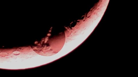 Crescent Moon In full Spectrum shows John Lear's 5 mile high Champaign Glass Tower