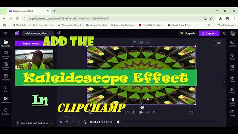 Add The Kaleidoscope Effect In Clipchamp