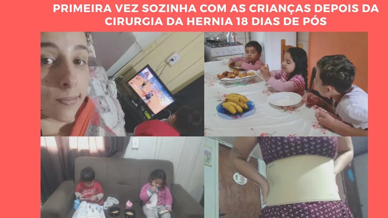 Fiquei sozinha com as crianças- Fiz serviços domestico com 18 dias de operada- Vlog de um sábado