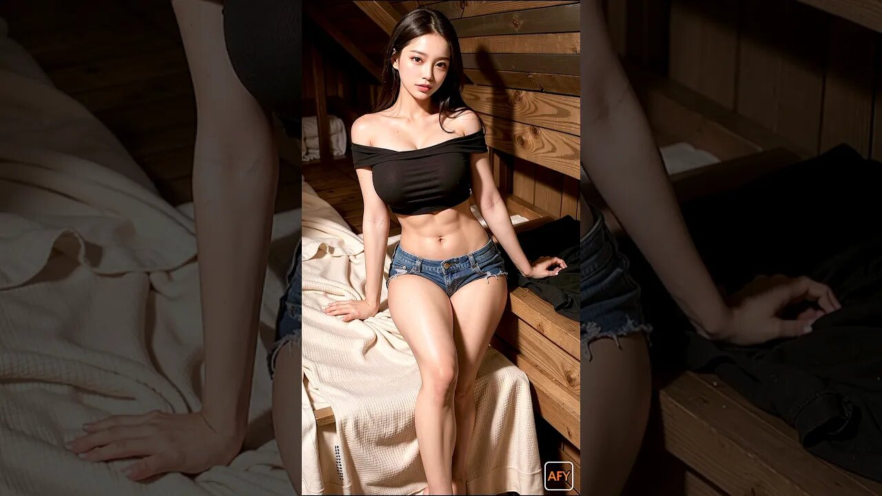 Korean beauty in the attic