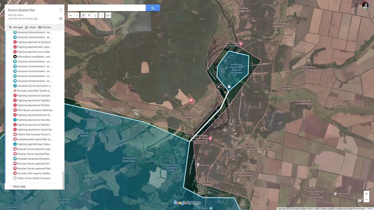 [ Kharkiv Front ] Russian forces recaptured Ternova and Rubizhne in a counteroffensive