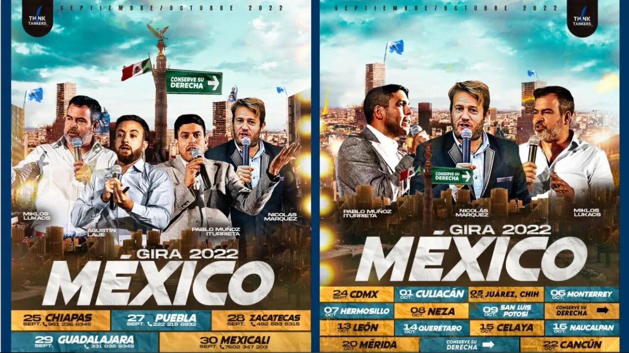 Gira en México junto a Agustín Laje, Miklos Lukacs y Nicolás Márquez