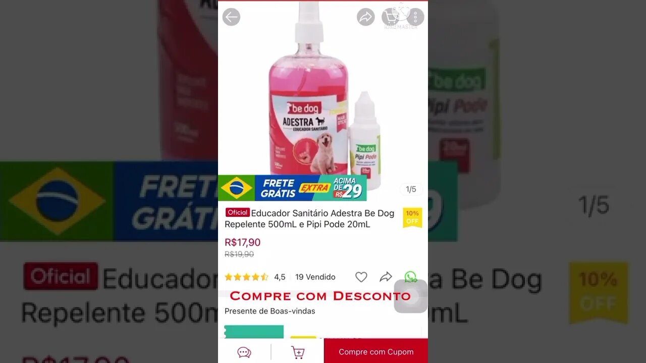 Educador Sanitário Adestra Be Dog Repelente 500mL e Pipi Pode 20mL #shorts #pets #shopee #dog #cats