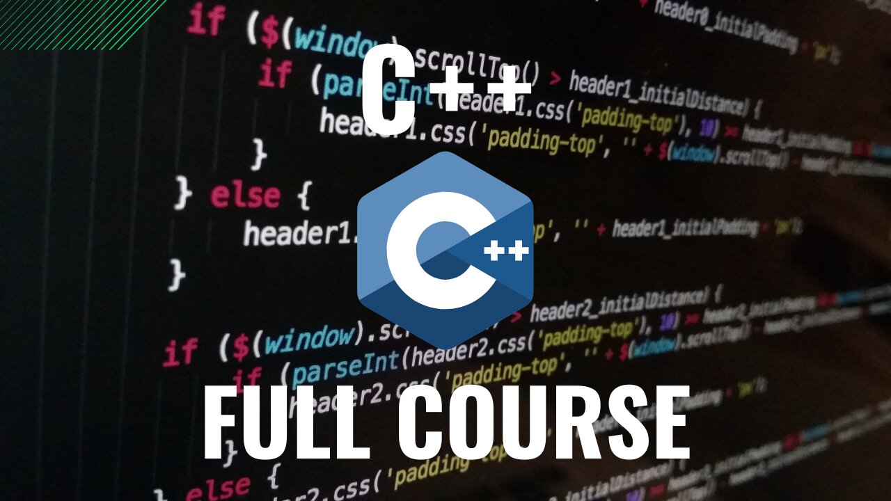 C++ Full Course for free ⚡️