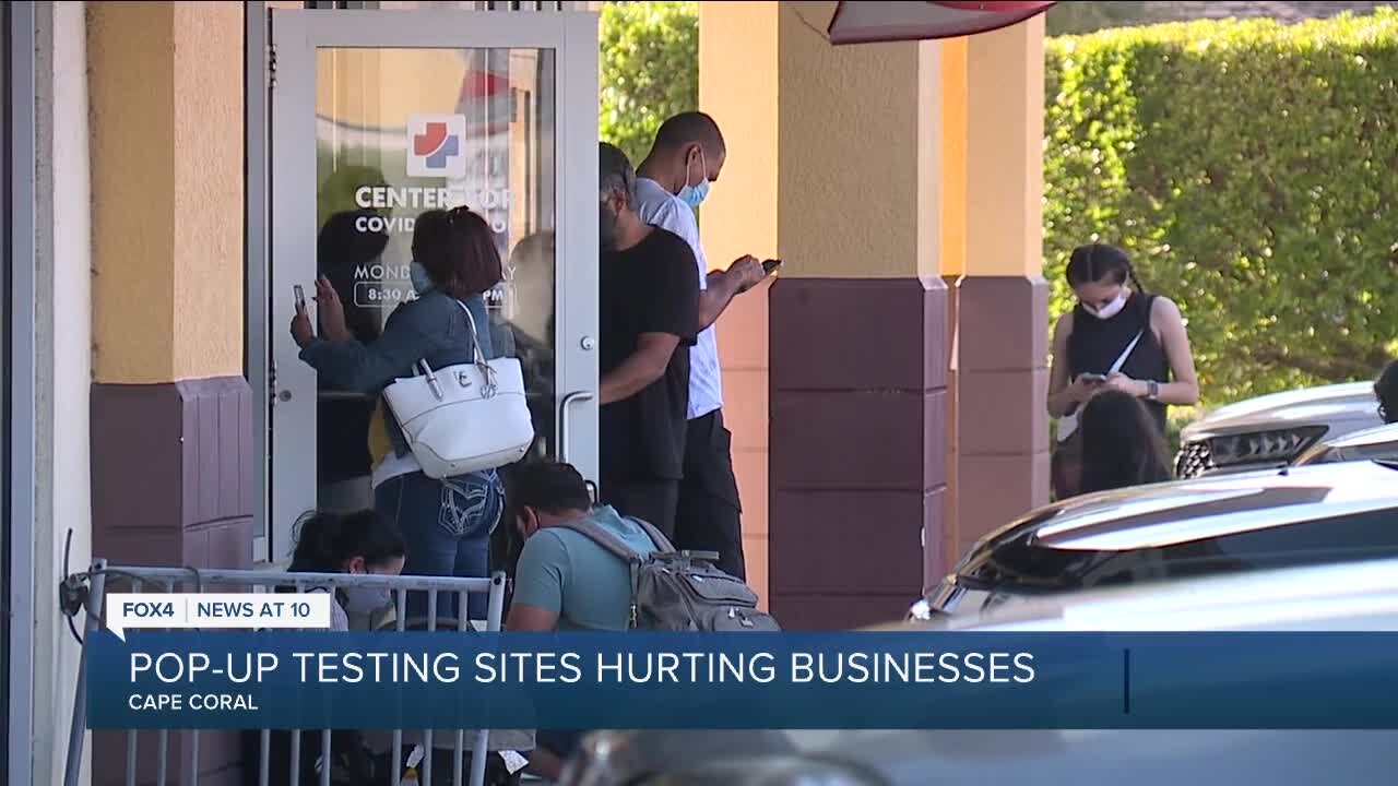 Pop-up testing site ends up flooding shopping center with people looking for COVID-19 tests