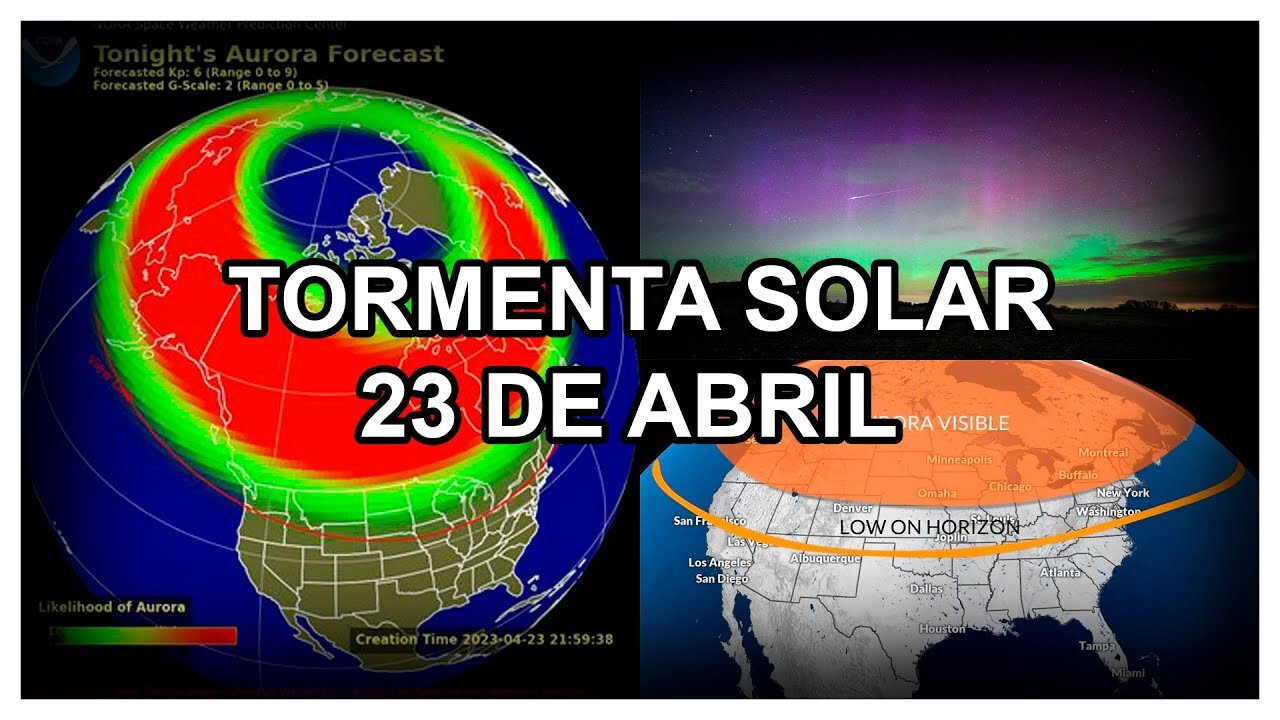 LA PREVISIONE DEL 23 APRILE 2023 SI È AVVERATA SI È VERIFICATA UNA TEMPESTA SOLARE.Una tempesta solare si è verificata tra domenica 23 aprile e lunedì 24 aprile a causa dell'arrivo di un brillamento solare lanciato in direzione della Terra