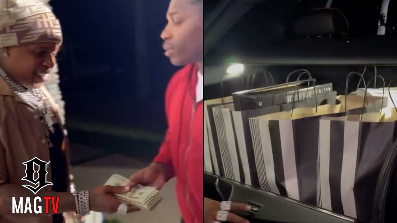 Finesse2Tymes Gifts Patna Who Did 10 Years For Him $5k On His 1st Day Out! 💵