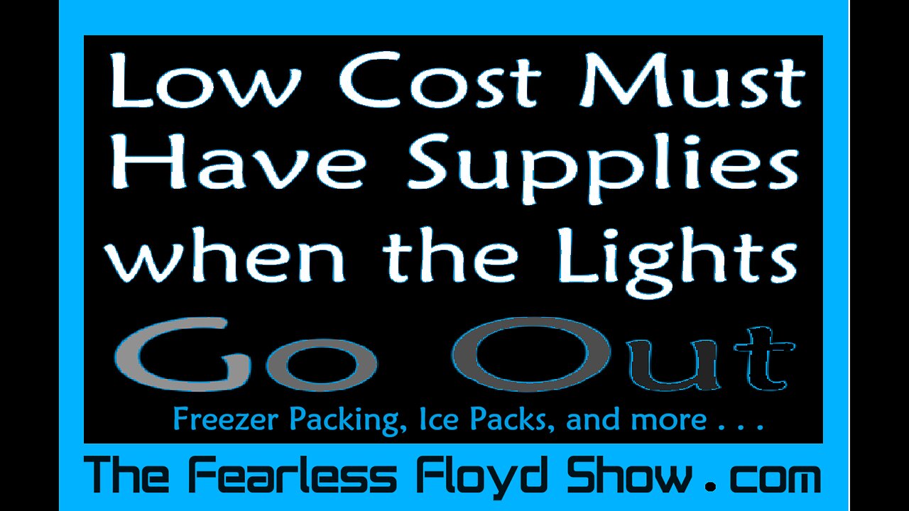 LOW COST MUST HAVE SUPPLIES WHEN THE LIGHTS GO OUT: Freezer Packing, Ice Packs, and more . . .