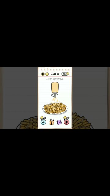 Brain Test Tricky Puzzles Level 96 I want some mayo.