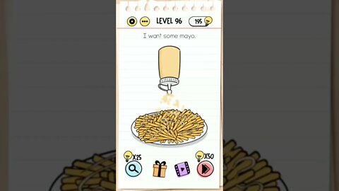 Brain Test Tricky Puzzles Level 96 I want some mayo.