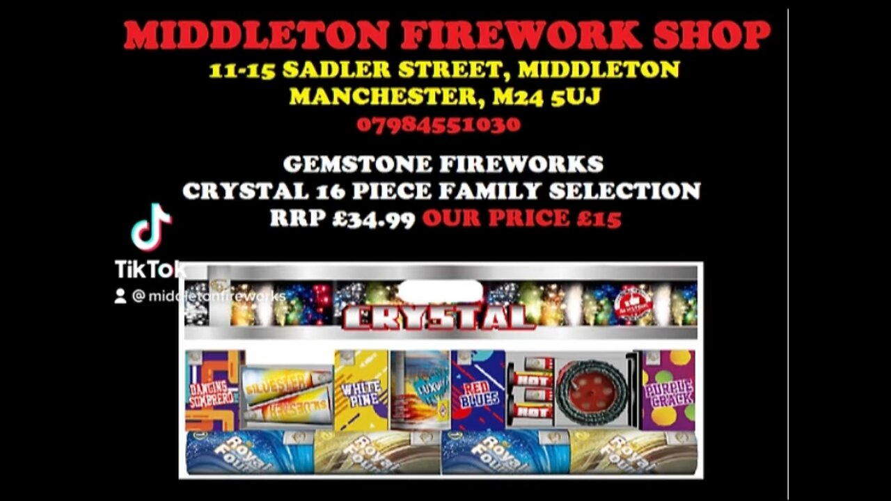 Middleton Firework Shop 2022 Bonfire Night Range