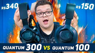 HEADSET JBL QUANTUM 100 VS QUANTUM 300 | QUAL VOCÊ DEVE COMPRAR? COMPARATIVO!