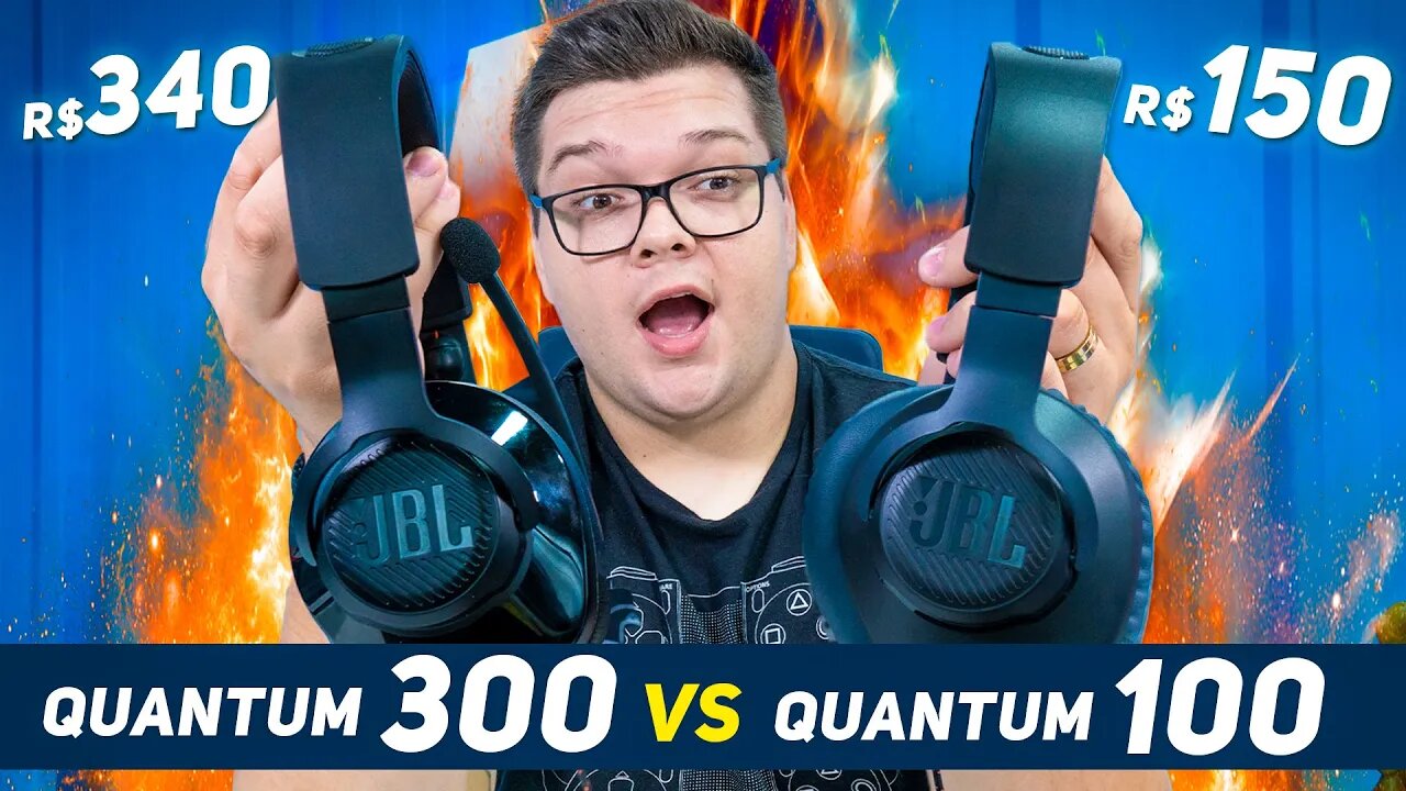 HEADSET JBL QUANTUM 100 VS QUANTUM 300 | QUAL VOCÊ DEVE COMPRAR? COMPARATIVO!