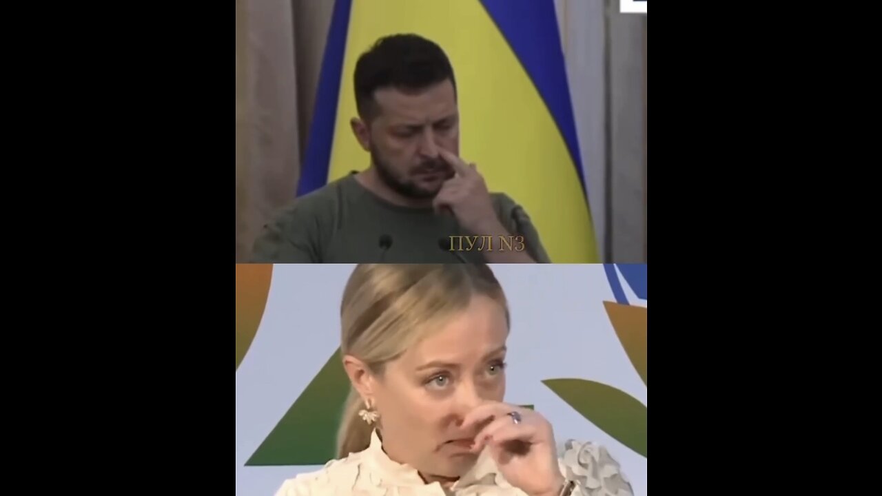 Zelensky Ukraine 🇺🇦 and Meloni Italy 🇮🇹 on cocaine