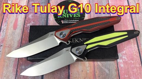 First G10 Integral knife ever !!! It’s crazy cool ! Rike Tulay G10 integral linerlock !