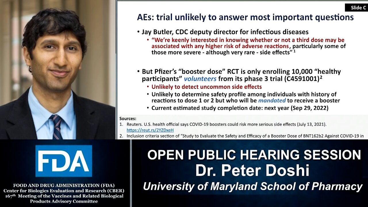 FDA Testimony of Peter Doshi, PhD - We are in the dark on safety of boosters.