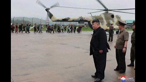 Involved in the evacuation of people from areas affected by the recent floods in North Korea...
