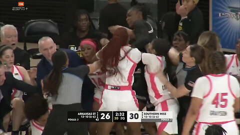 Women's College Basketball Game Turns Into A Massive Brawl Between Players And Fans