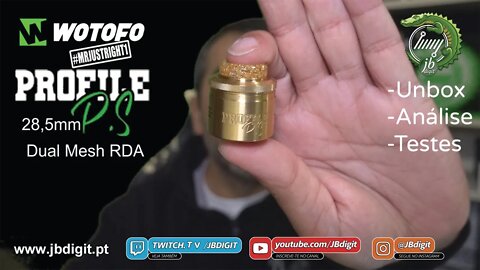 [PT] Wotofo PROFILE PS RDA Dual Mesh 28,5mm (coils em paralelo e em série)