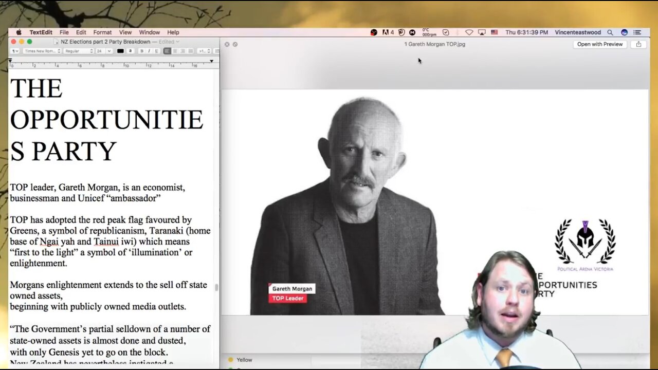 ​NZ Elections Series: Who Are You Really Voting For? The Opportunities Party, Gareth Morgan. Part 8